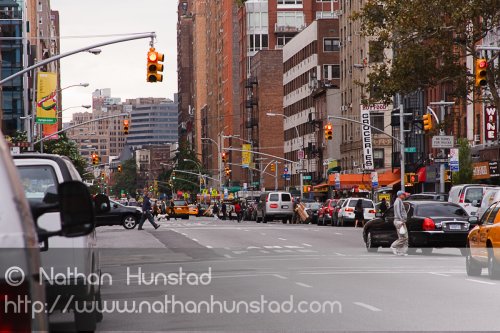 Looking down Eighth Avenue
